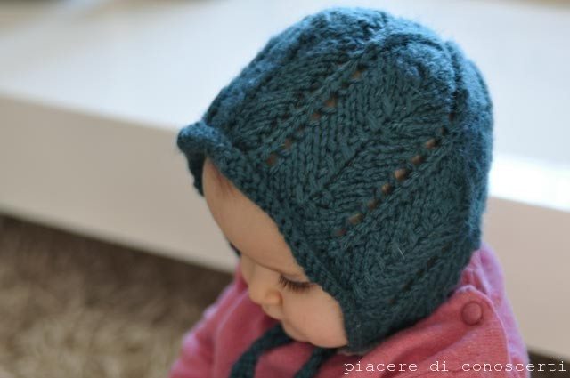 cuffia cappellino a maglia bambini